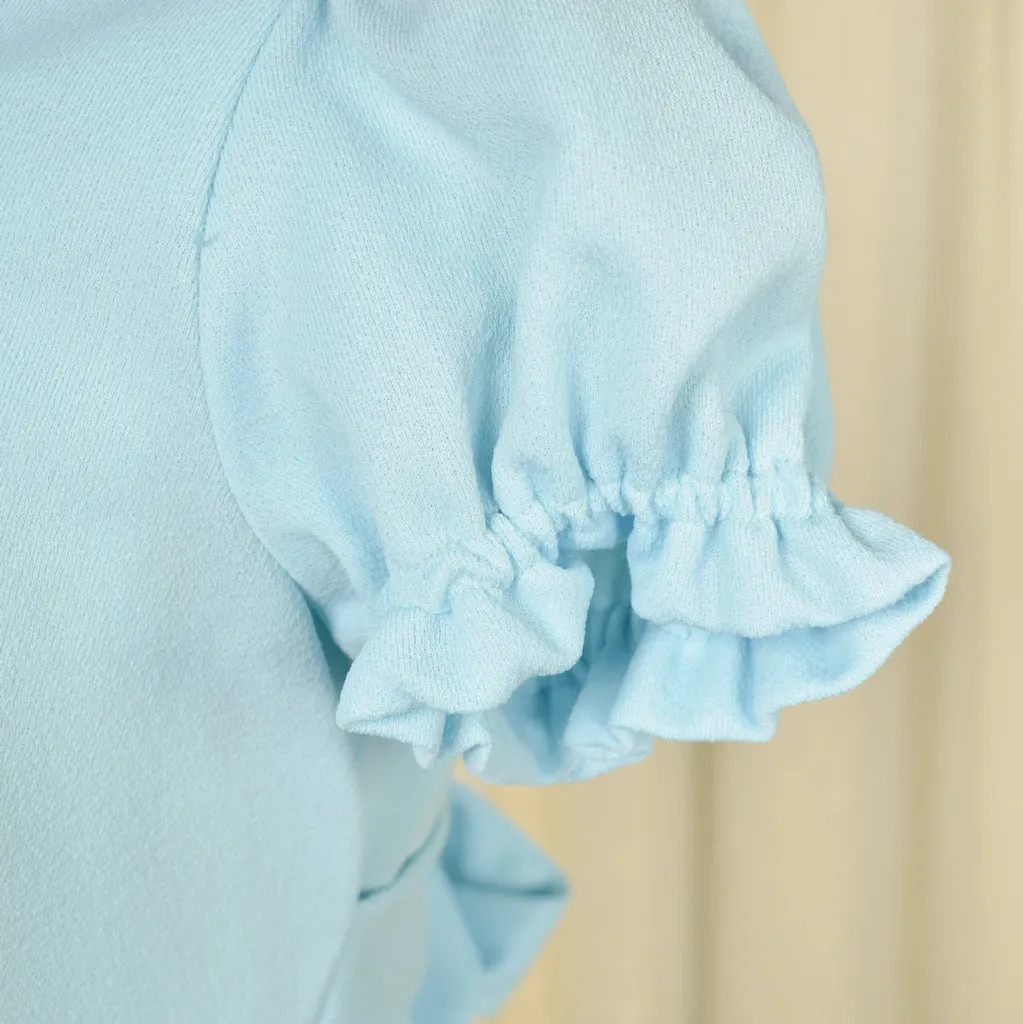 1960s Baby Blue Vintage Maxi Dress