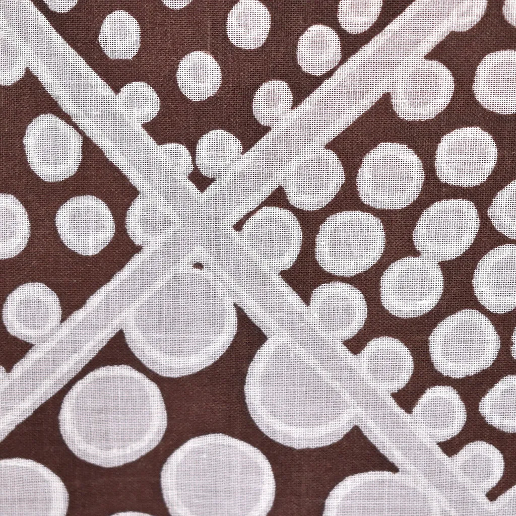 1960s Brown Ruffle Dot Vintage Dress