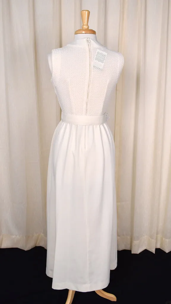 1960s Cream Maxi Dress