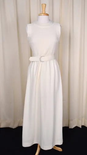 1960s Cream Maxi Dress