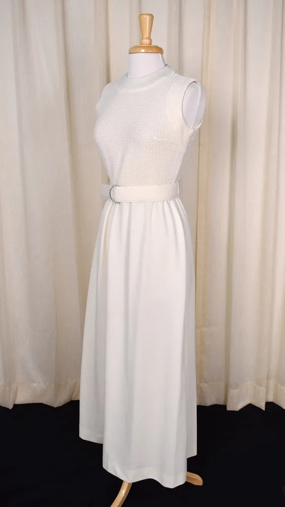 1960s Cream Maxi Dress