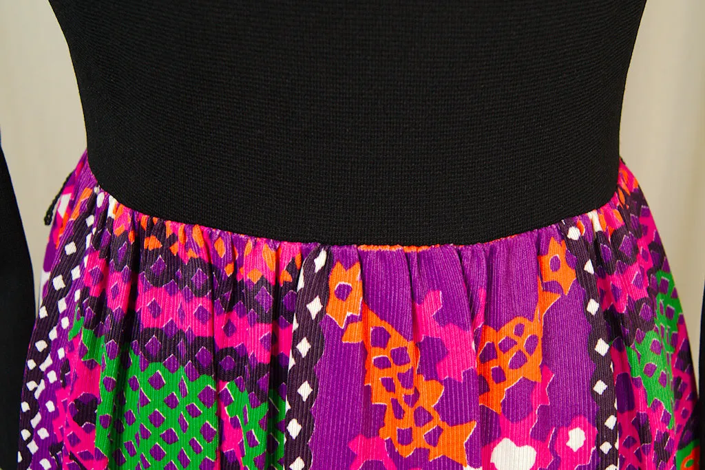 1960s Cross Stitch Maxi Dress