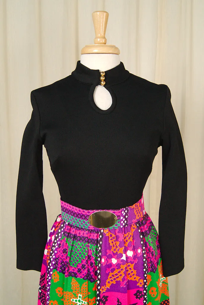 1960s Cross Stitch Maxi Dress