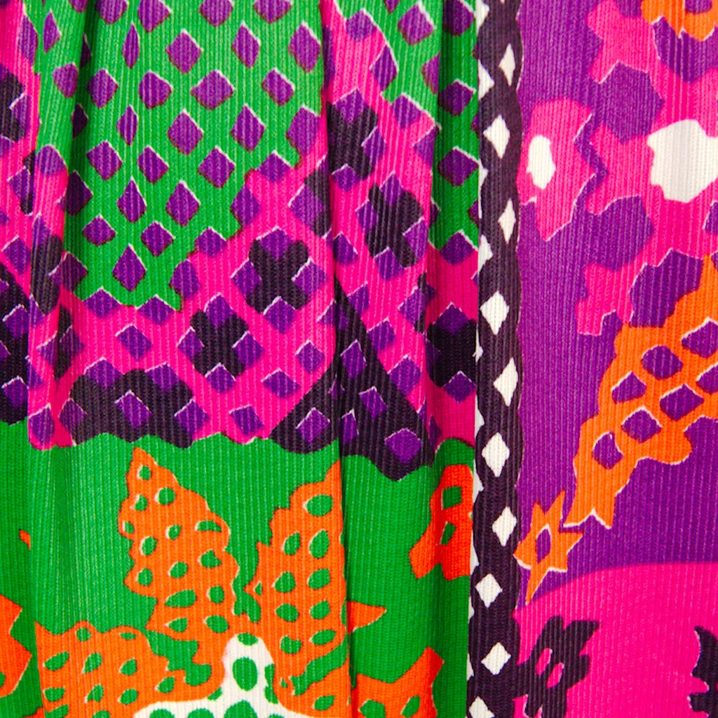 1960s Cross Stitch Maxi Dress