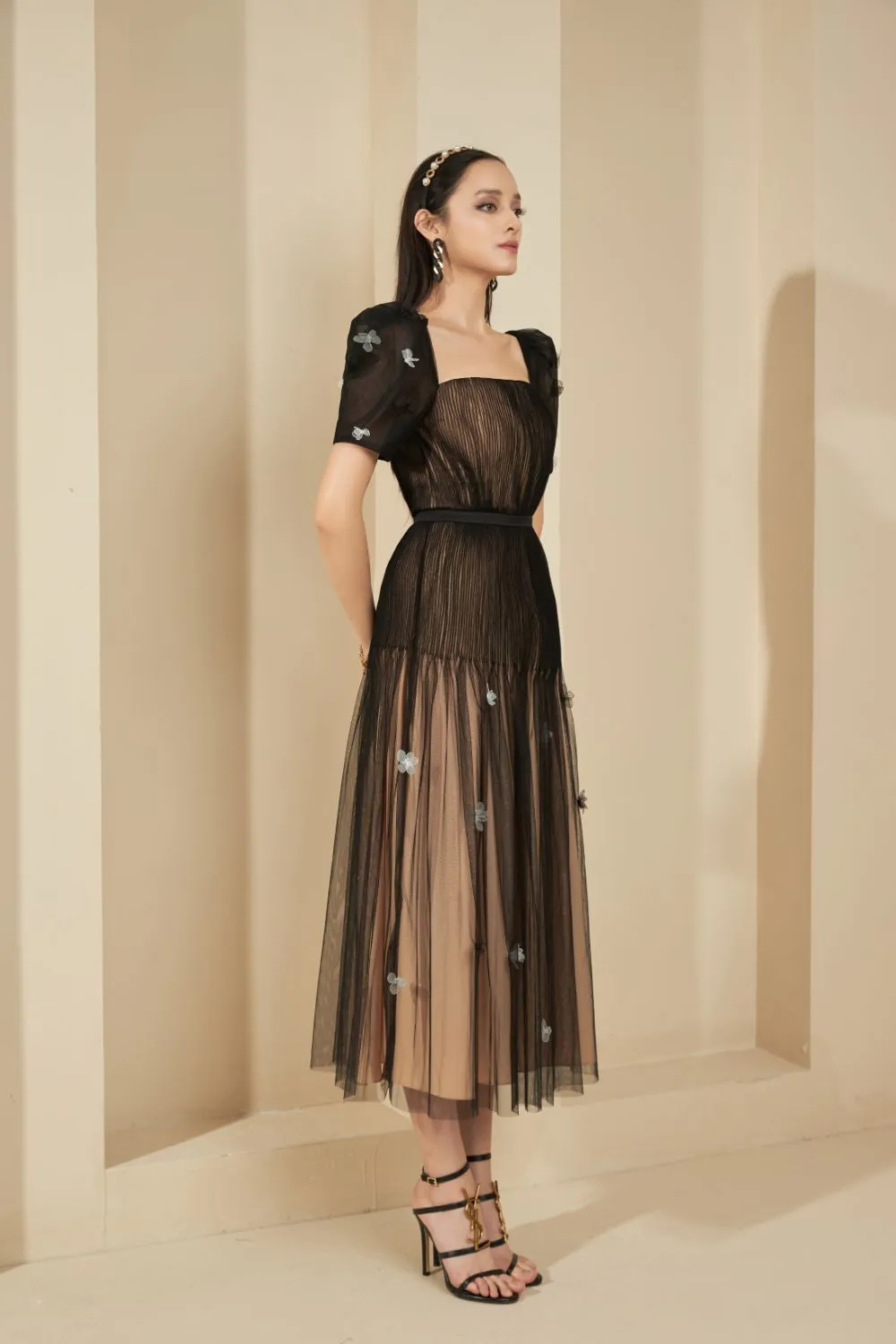 Aniston Square Neck Dress