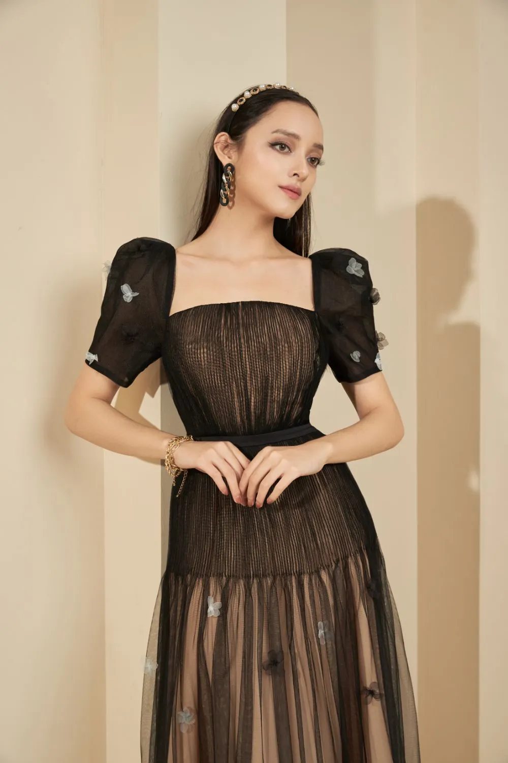 Aniston Square Neck Dress