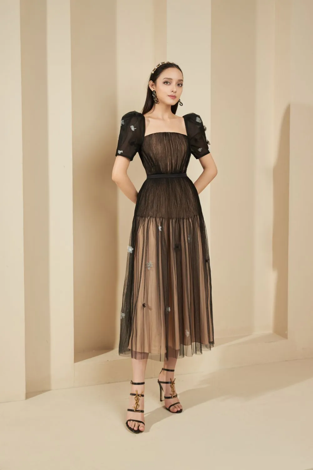 Aniston Square Neck Dress