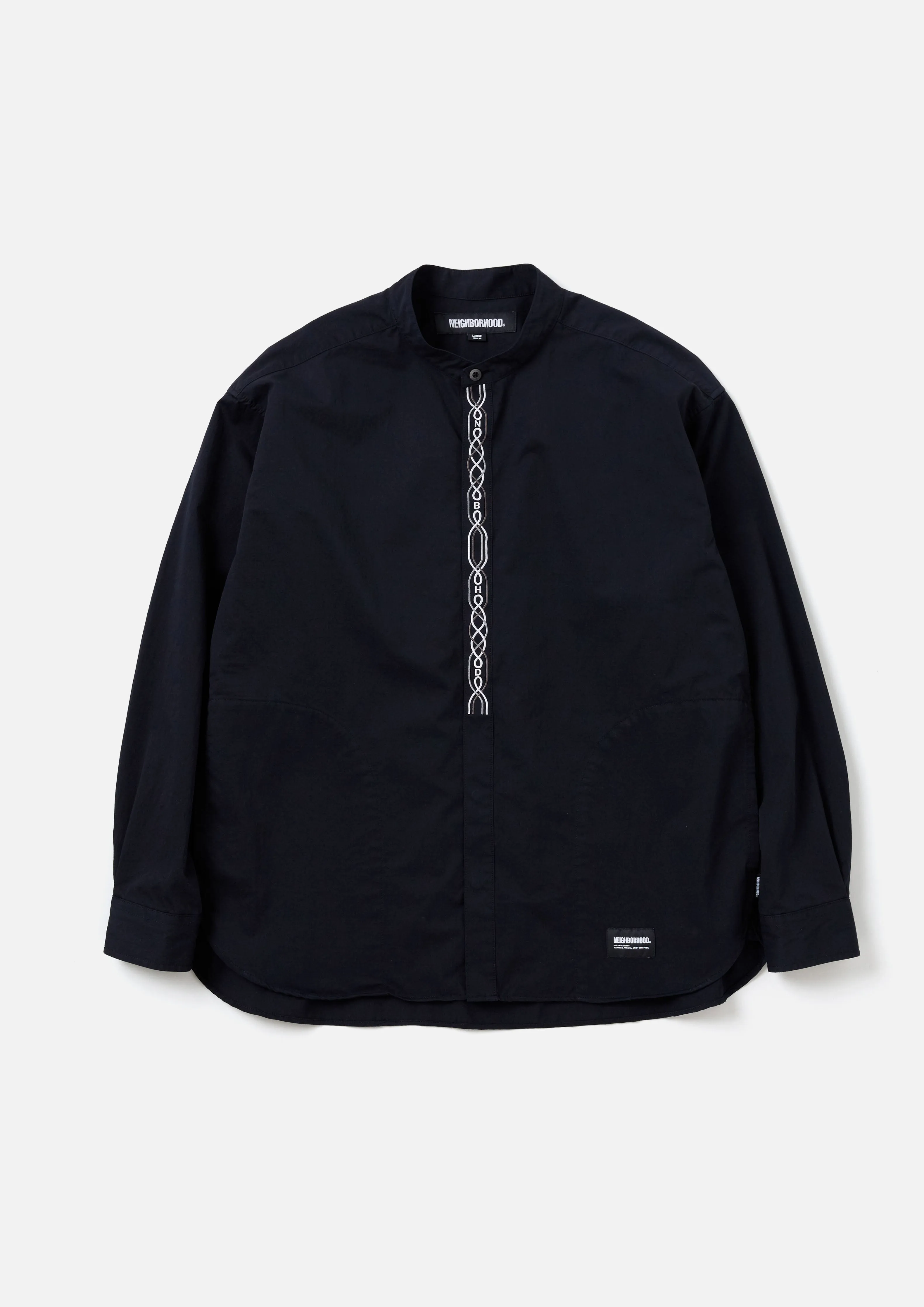 BAND COLLAR SHIRT LS