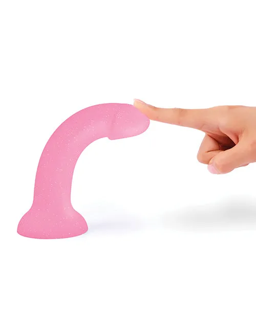 Dildolls Glitzy Curved Suction Cup (Glitter Pink)