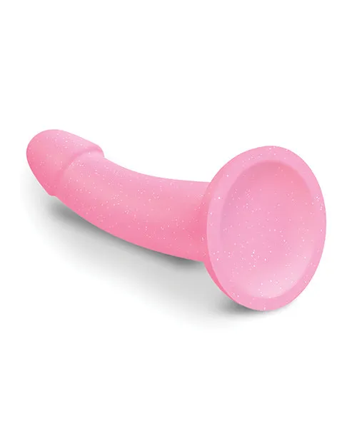 Dildolls Glitzy Curved Suction Cup (Glitter Pink)