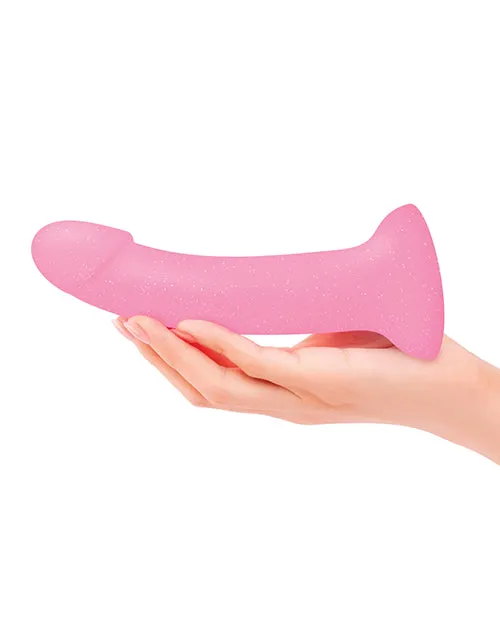 Dildolls Glitzy Curved Suction Cup (Glitter Pink)