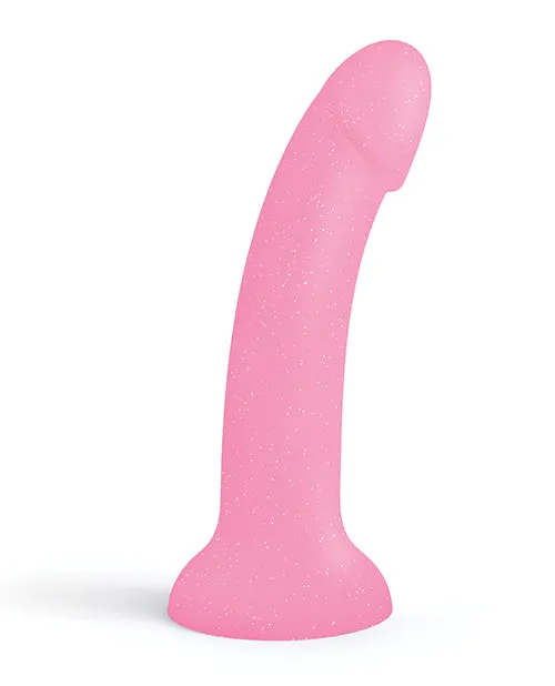 Dildolls Glitzy Curved Suction Cup (Glitter Pink)