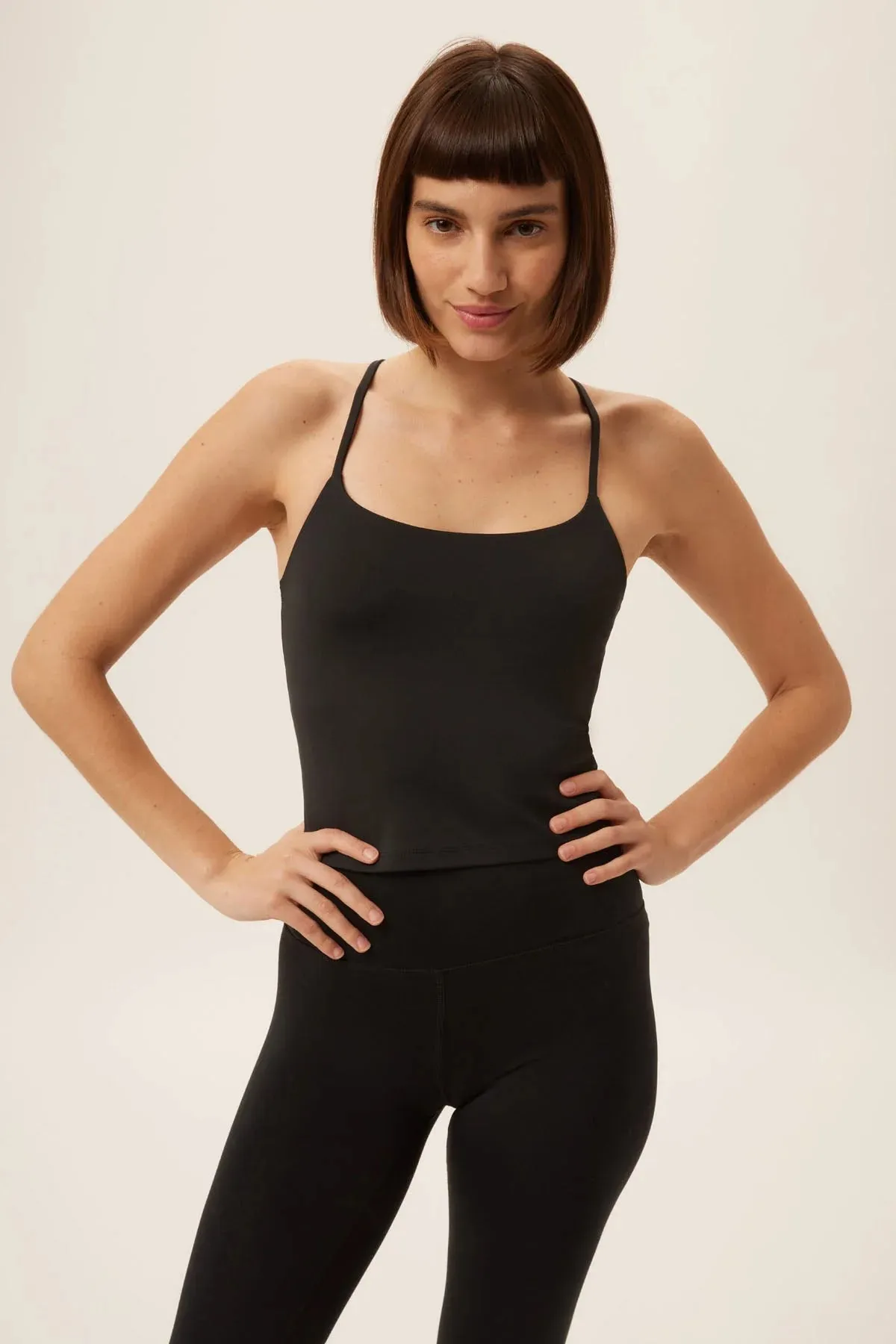 FLOAT Willa Strappy Tank - Black