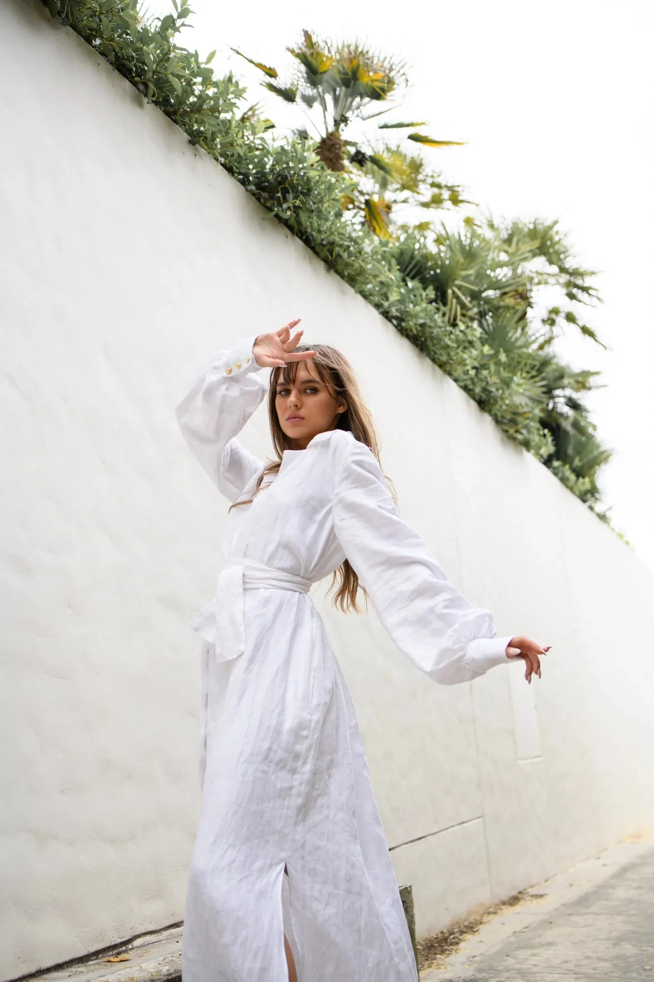 Pampelonne Dress in Herringbone