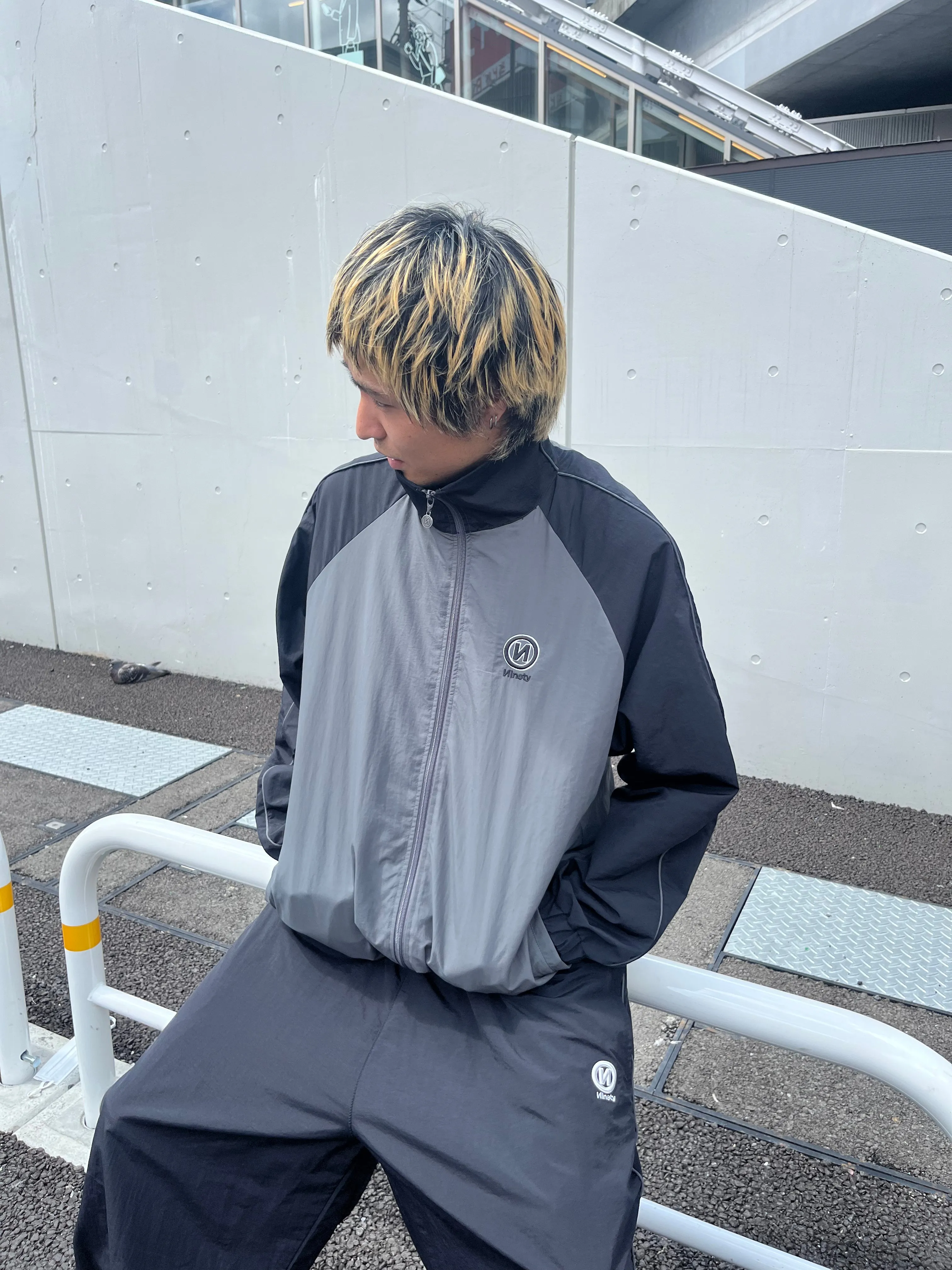 "N" Logo Tech Nylon Track Jacket