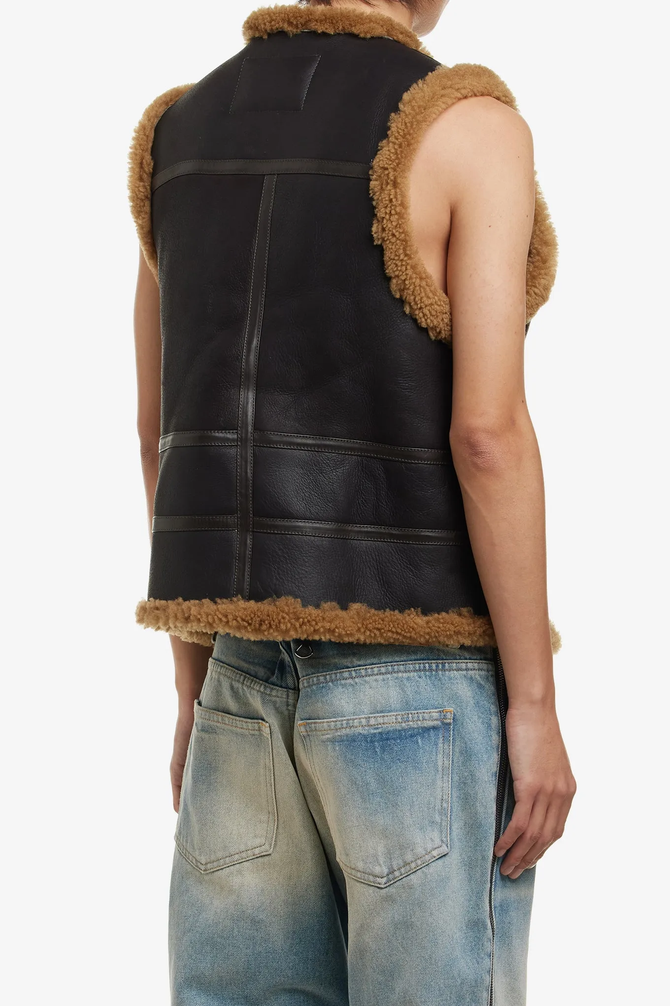 SHEARLING WRAP CARGO TOP